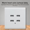 220V to 5V USB Wall Outlet Socket Tamper-Resistant Receptacles Plug Power Outlet with 2/4 USB Ports Electrical USB Socket