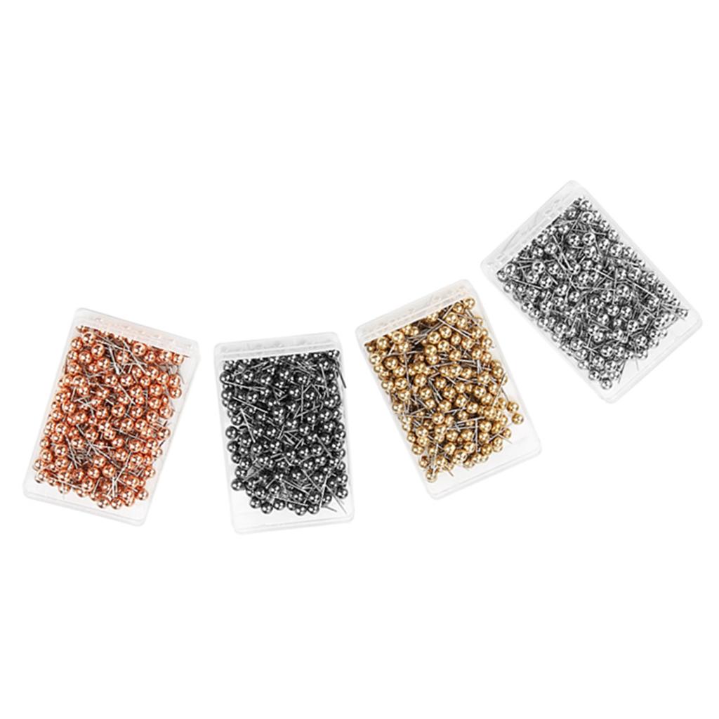 800pcs Multi Color Round Pearl Head Pins Dressmaking Sewing Fixed Marking Tool