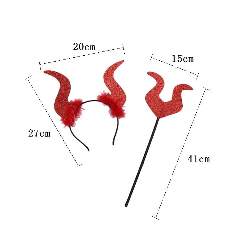 3pcs/set Halloween Cosplay Costume Devil Wing Set with Satin Fabric for Party Masquerade Performance Accessories Adults/Children