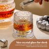 280ml Rotating Whiskey Glass Crystal Rum Glass Cocktail Party Drinking Gift Creative Crystal Premium Beer Glass