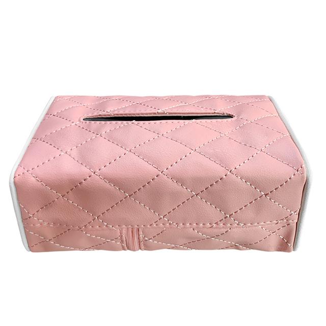 

Автомобильная коробка для салфеток, кожаный держатель для туалетной бумаги, чехол для салфеток на спинке сиденья, контейнер для салфеток, органайзер, держатель, автомобильное внутреннее хранение розовый