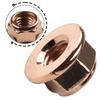 1pcs Copper Exhaust Nuts M8 Copper-plated Heads Stud Locked Nuts Copper Bolts Screws Bolt Screws Turbo Exhaust Stud Hex
