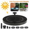 Solar Fountain Pump For Garden Pond Bird Bath Pool 16cm Floating Outdoor Water Fountain with 8 Nozzles No Electricity