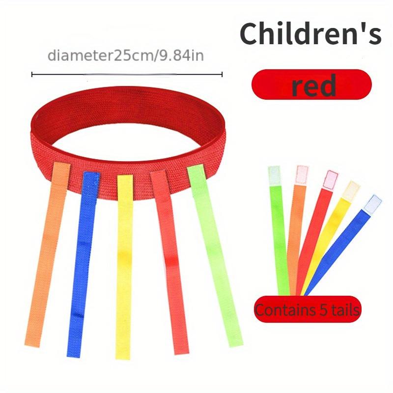 1PC Tail Tag Game for Team Building & Family Fun, Outdoor/Indoor Group Activity, Coordination Challenge, Competition, Party Game красный