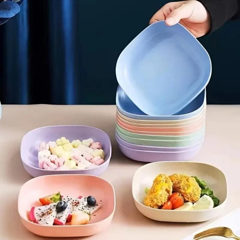 1pcs Set Reusable Fruit & Dessert Plates - Washable, Multifunctional Snack Dishes with Built-In Base for Bones & Candy - Versat
