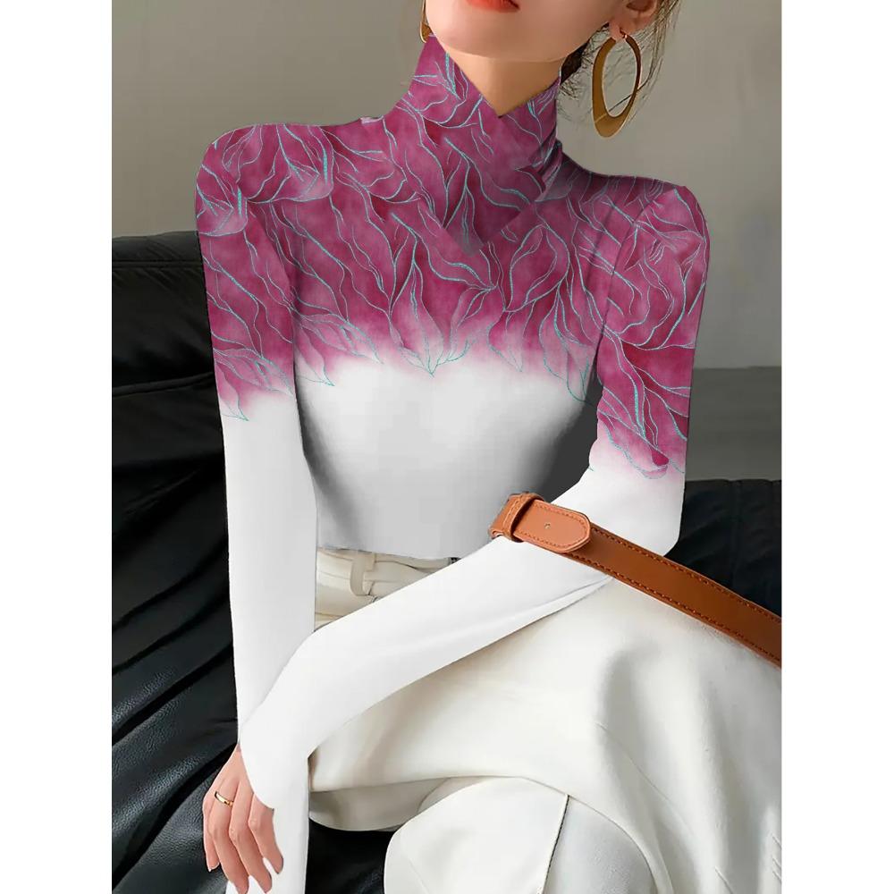 Women's Cheongsam Collar Long-sleeved T-shirt, Suitable for Women, Regular Version, Spring and Autumn Series