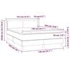 3129545 vidaXL Lit à sommier tapissier avec matelas Gris clair 140x190cm Tissu