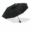Jungle Jaguar Ritual pattern umbrella, portable and foldable design, 8 ribs, a casual accessory for Halloween, Christmas, and birthday gifts.