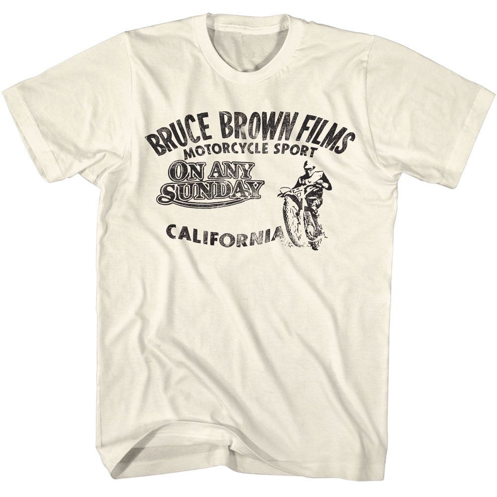 Bruce Brown Films Challenge One Natural Adult T-Shirt M