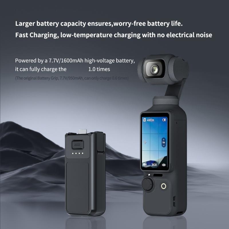 High Capacity Power Handle Replacement for Pocket 3 4 Camera Battery Handle Extended Battery Grip Replacement