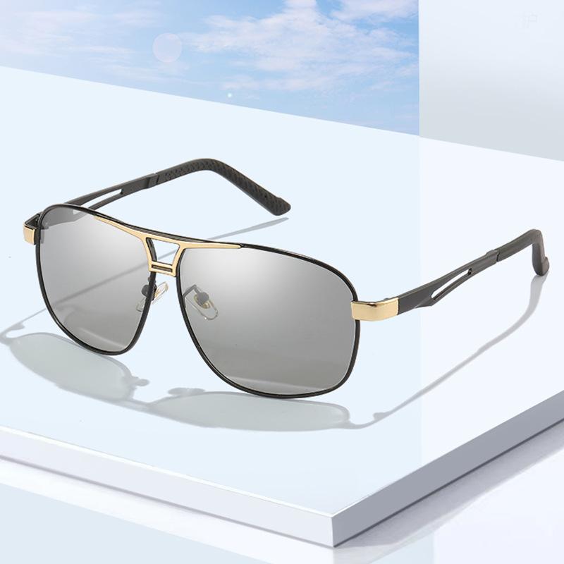 Day And Night Men'S Anti-High Beam Fishing Discoloration Sunglasses Polarized Sunglasses High Definition Driving Glasses 5185