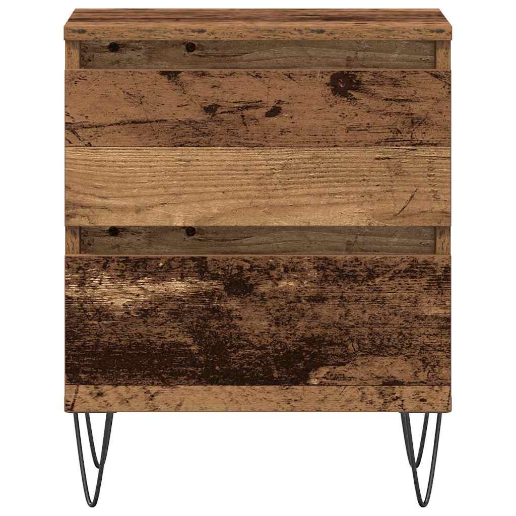 Nightstand with Drawers Rustic Wood Look 40 x 35 x 50 cm Engineered Wood