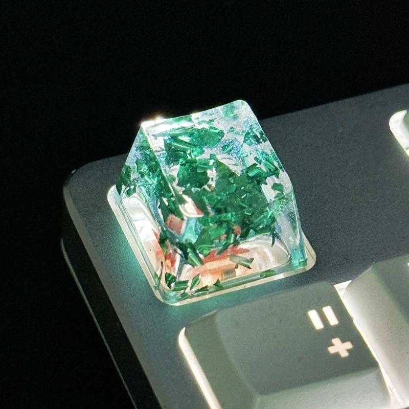 OEM Height Resin Keycap Featuring Color Foil Backlight for Mechanical Keyboards for Gamers and Collectors