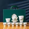 Mutton-Fat Jade White Porcelain Kung Fu Tea Set