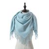 New Solid Color Wool Square Scarf Women's Imitation Cashmere Autumn and Winter Warm Scarf Cashmere Shawl