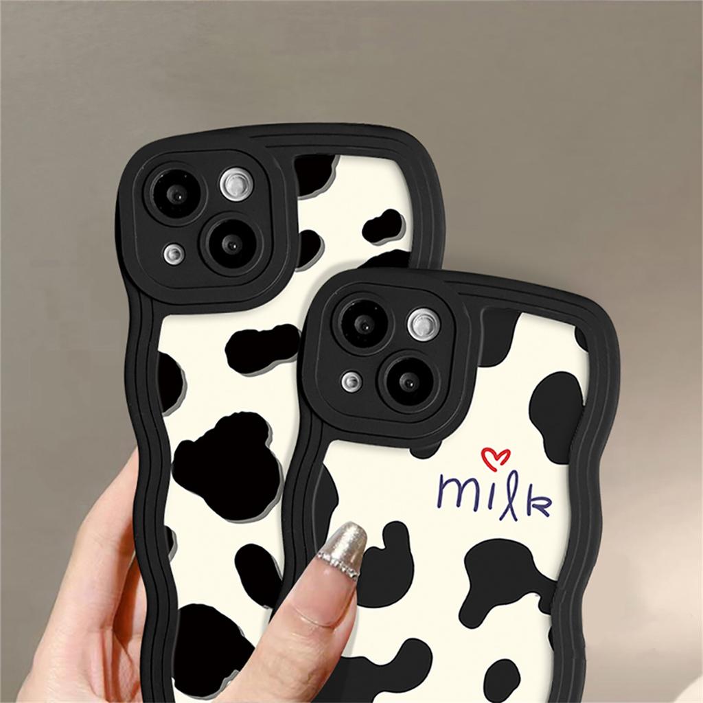 Mobile Phone Cases for iPhone 11 13 XR 15 Pro Max 12 14 Pro Max Case iPhone 16 7 Plus 8 Plus XS Max Big Wave Solid Color Cartoon Anti-drop Waterproof