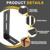 1Pc Adjustable L-Shape Corner Brace with Screws - Slotted Joint Right Angle Bracket for Furniture Wood Shelves Cabinet