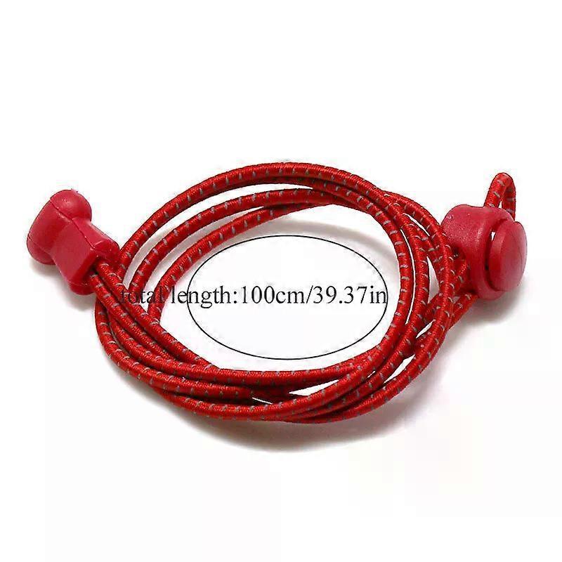 6PCS No-Tie Shoelaces, Lazy Round Elastic Colorful Reflective Free Tie-free