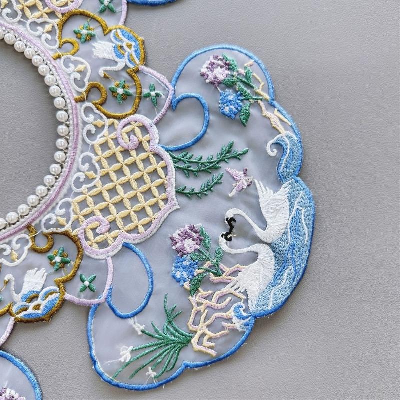 Pferdegesicht Rock Falscher Kragen Stickerei Blumenkragen Dekorative Halbschulterstola Wickel