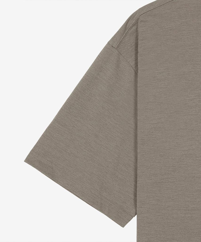 Nyuballanseu Nbneg31653 / Uni Sunny Rainy Water Lettering Short Sleeve T-Shirt (Dark Beige)