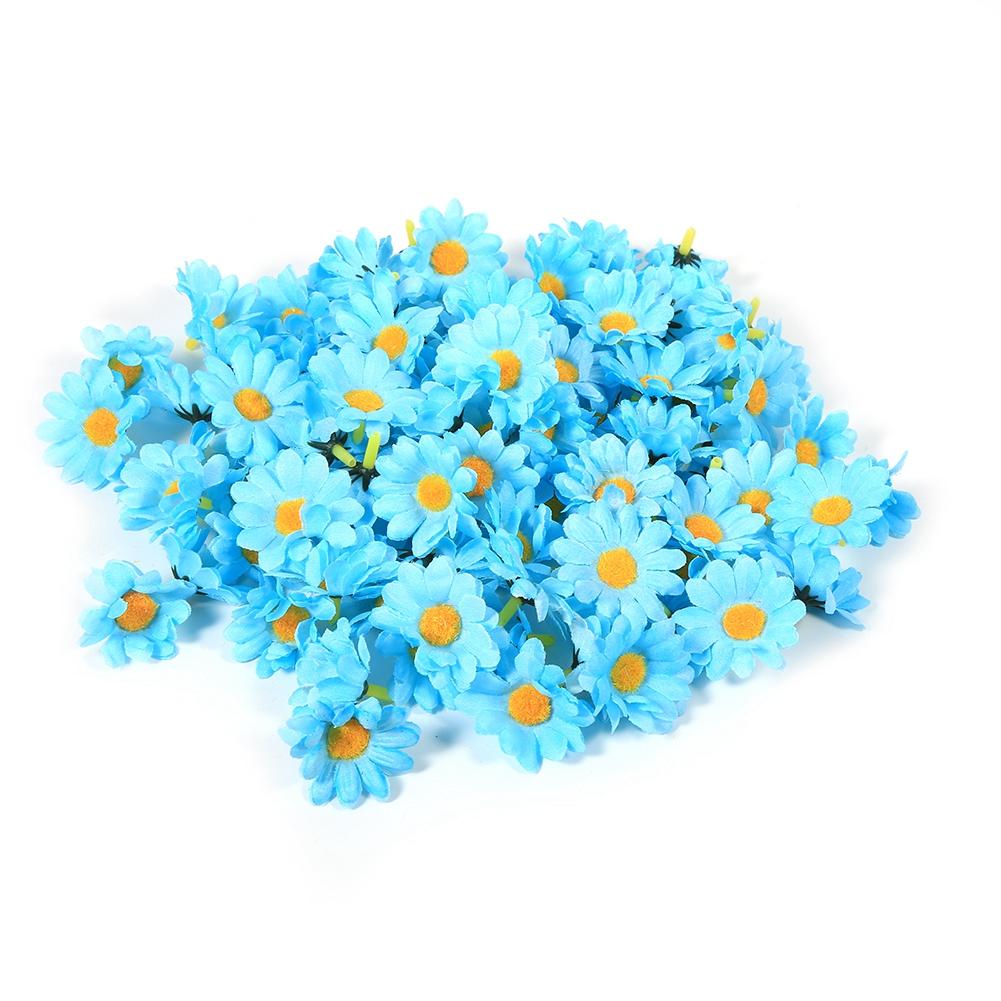 Gänseblümchen-Blütenköpfe 11 Farben Künstliche Gerbera-Gänseblümchen Stoffblumen Hochzeitsfeier Dekoration Bastelblumenköpfe