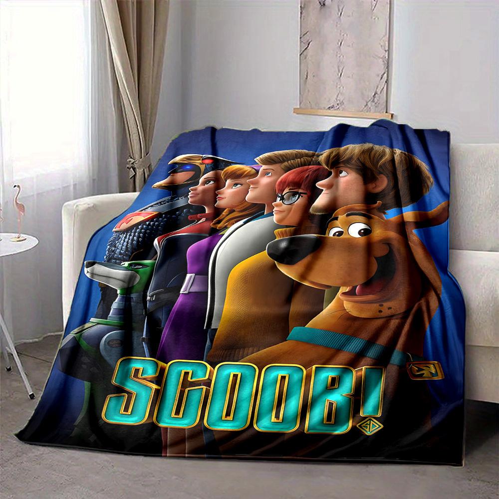 1 шт. Фланелевое одеяло Scooby-Doo - Легкое, Мягкое, Теплое, Всесезонное одеяло для дивана, кровати, путешествий, кемпинга L1029084 80x120cm