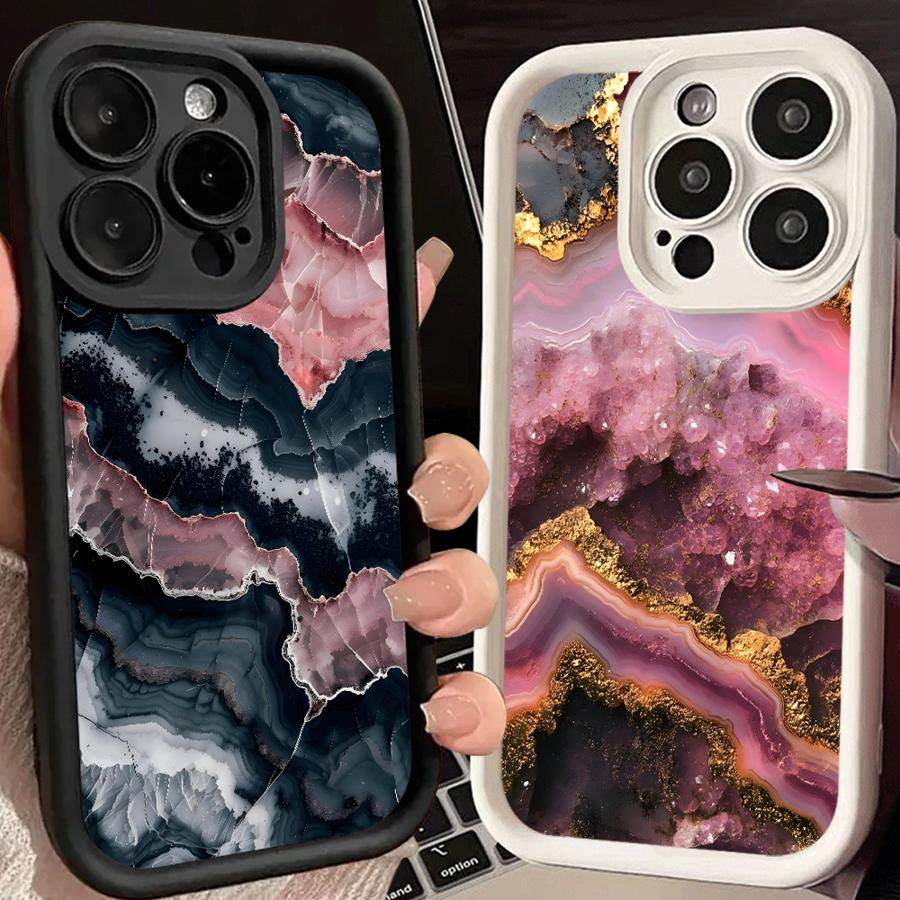 Phone Cover Case for iPhone 17 Pro Max Air 17e 12 Pro 14 16 15 Plus 13 11 Luxury Marble Pattern