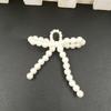 Pearl Beaded Bowknot Charm Keychains Sweet Cool Pendant Ornament Keyring Backpack Decoration Jewelry for Women Girls