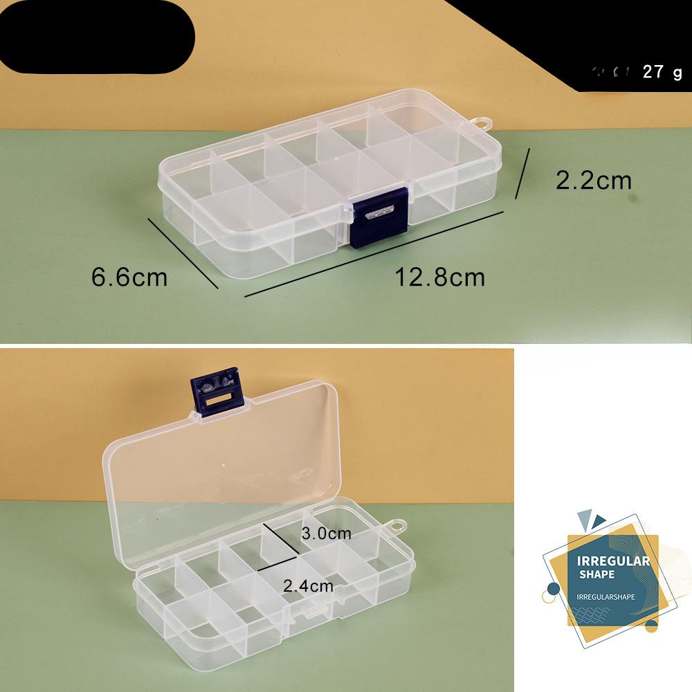 24 Compartments Clear Jewelry Box, Plastic Organizer Storage Container With Adjustable Dividers For Jewelry Crafts Beads