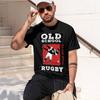 Old School Rugby Oberdoofus 2026 New Fashion Heavyweight Hot Selling Retro Printed Pattern Fun Round Neck Tshirt for Daily Comf