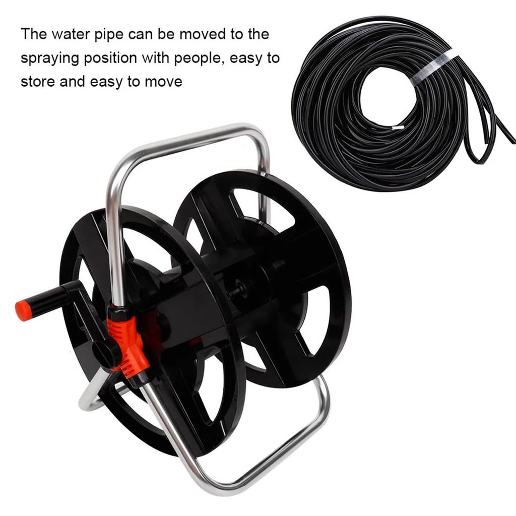 Water Pipe Car Roll 35 Meters Water Pipe Storage Shelf Hose Reel Rope Storage Rack