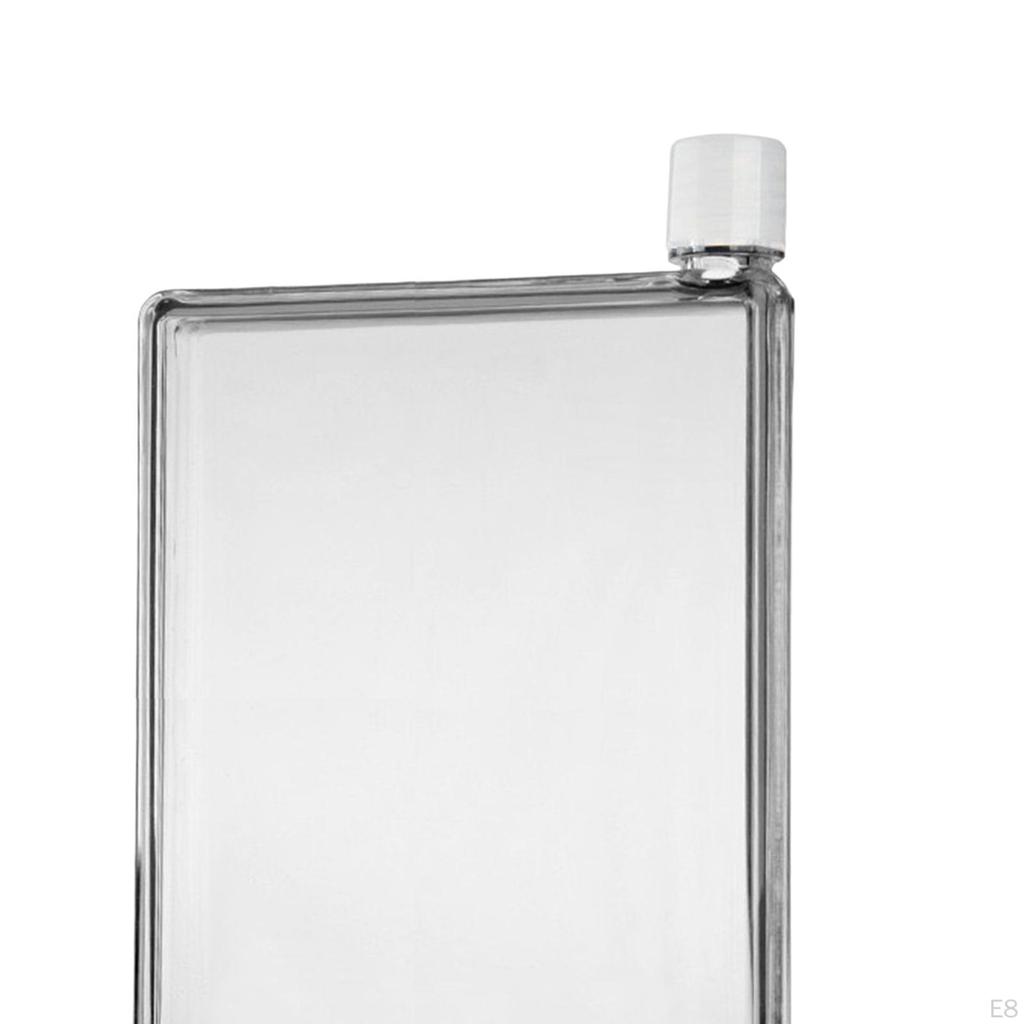 Flat Water Bottle Drinks Kettle Transparent Leakproof Portable Drinkware Drinking Cup