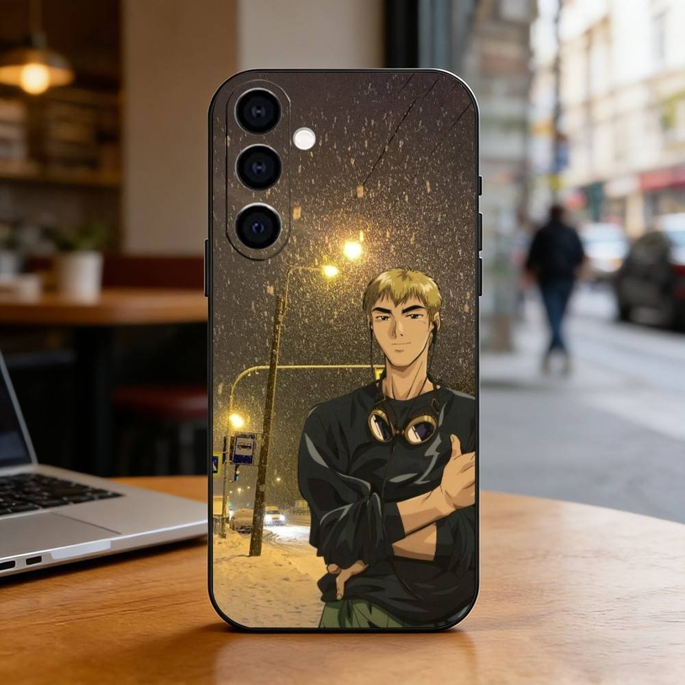 GTO-Onizuka T-Teacher Silicone Phone Case For Samsung Galaxy A73,A72,A71,A70,A53,A52,A51,Soft Silicone Black Cover