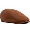 New Suede Winter Beret Hat Fashion Men Women Adjustable Newsboy Cap Flat Visor Berets Unisex Panama Hat Retro Casual Beret Gorra