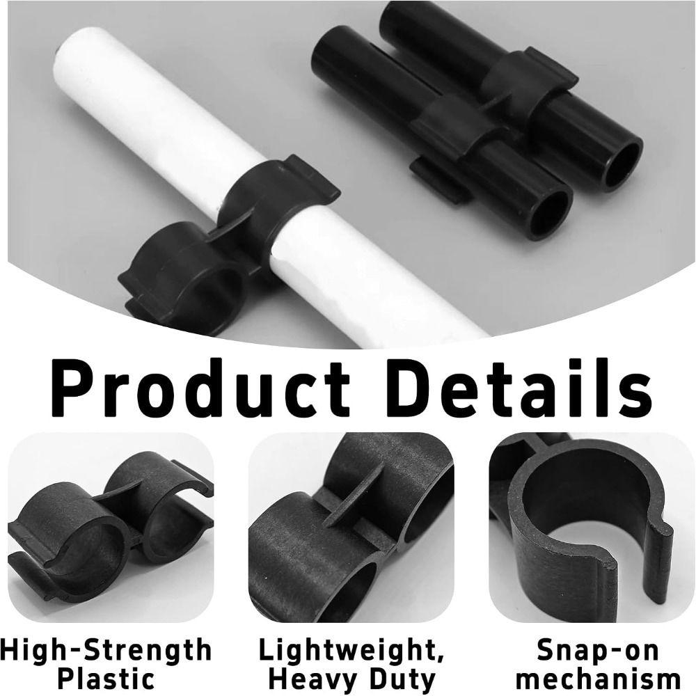10Pcs 20/25/32mm Dual Pipe Clip H-shaped Tube Clips Twin Plastic Pipe Clamp Garden Tool