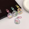 1pcs Tulip Hanging Keychain INS Korean Flower Keychain Spring Tulip Earphone Hanging Student Keychain Pendant