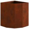 Rustic Corner Planter 30 X 30 X 35 Cm Weatherproof Steel
