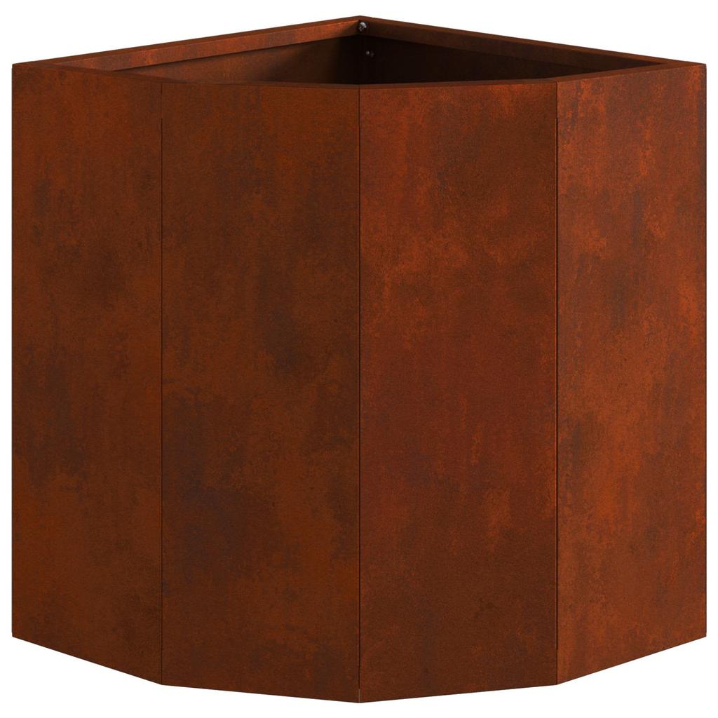 Rustic Corner Planter 30 X 30 X 35 Cm Weatherproof Steel
