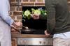 GLASS PROTECTIVE PLATE FOR STOVE 80x52 FRUIT