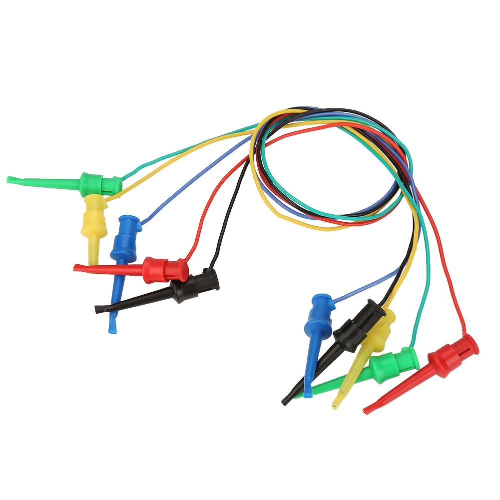 5Pcs Colorful Multimeter Electrical Test Dual SMD IC Silicone   Test Clip Hook