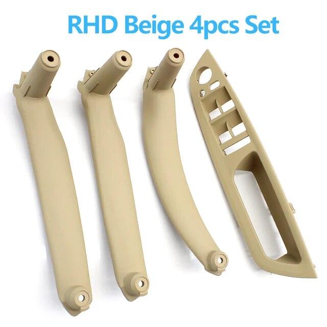LHD RHD 4-teiliges Set Türfensterschalterblende Armlehnen-Zuziehgriffabdeckung Zierleiste Für BMW X5 X6 E70 E71 E72 2007-2014