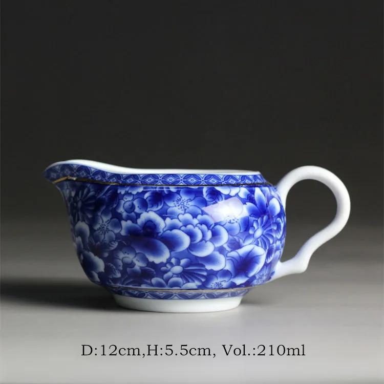 Chinese Teaset Tea Jug, Blue and White Porcelain Cup, Ceramic Frothing, Milk, Coffee, Latte, Pot, Drinkware, Jingdezhen