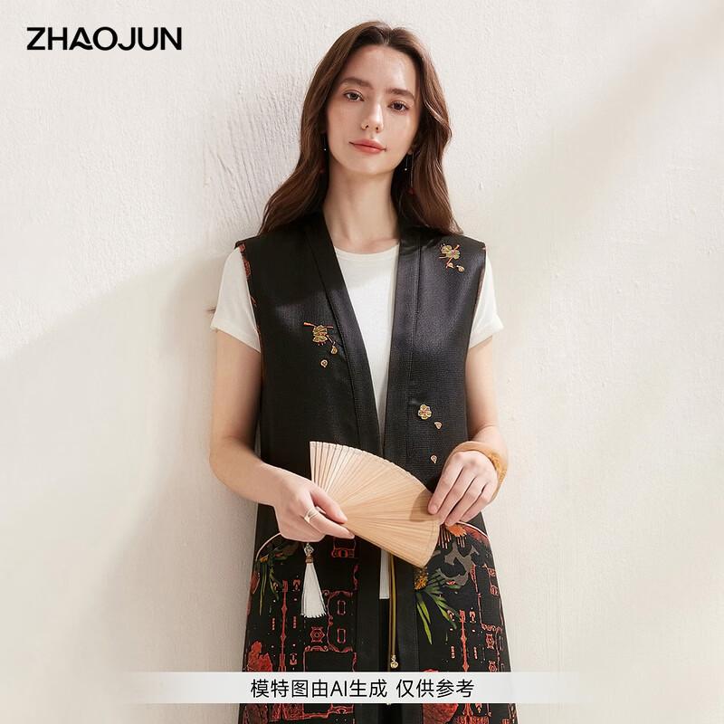 Women s Chinese Style Xiangyunsha Silk Print Dress XL