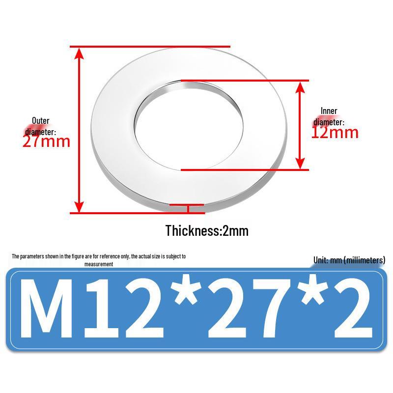 Jin Juntai Thick & Thin Stainless Steel Flat Washer, Round M10-M36