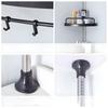 Corner bathroom shelf, telescopic, adjustable, for shower, 4 shelves, strong