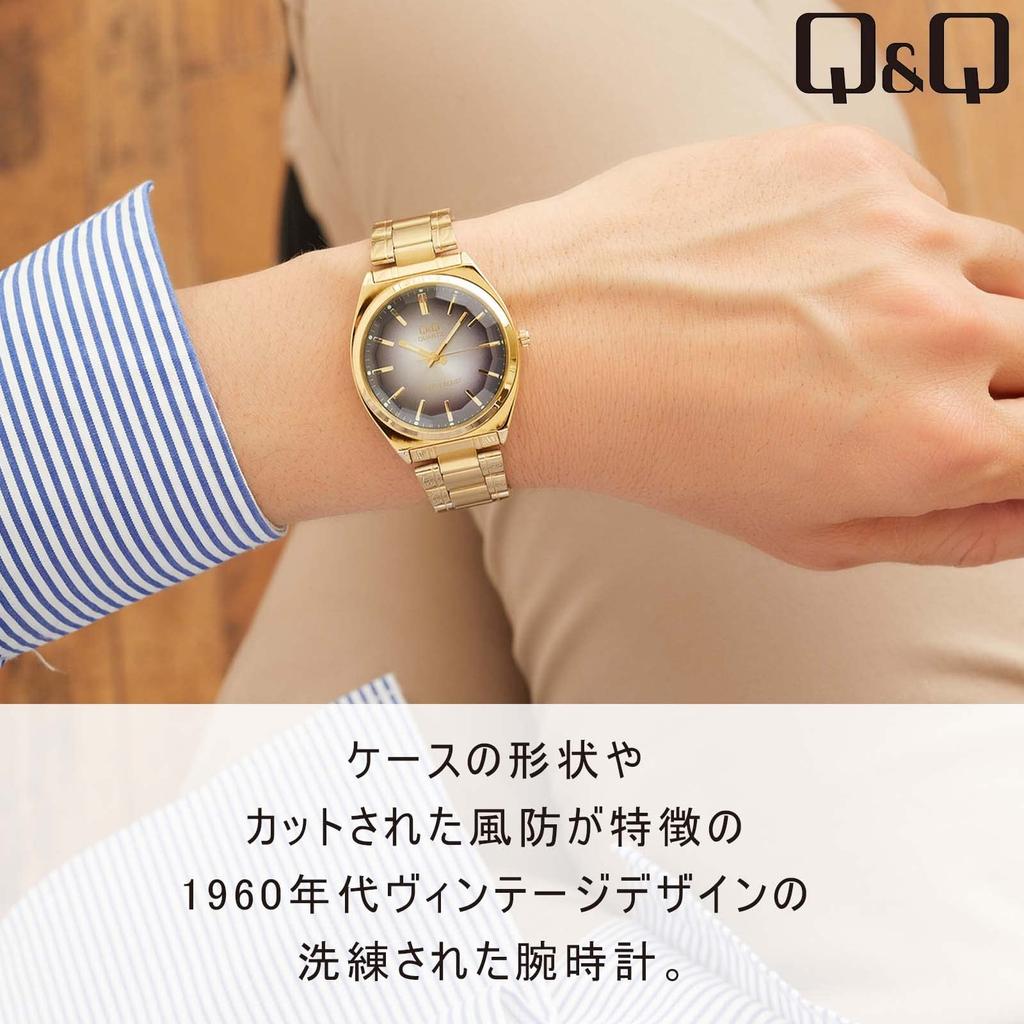 Watch Analog Waterproof Metal Band Black [Citizen Q&Q] QB78-002 Men's