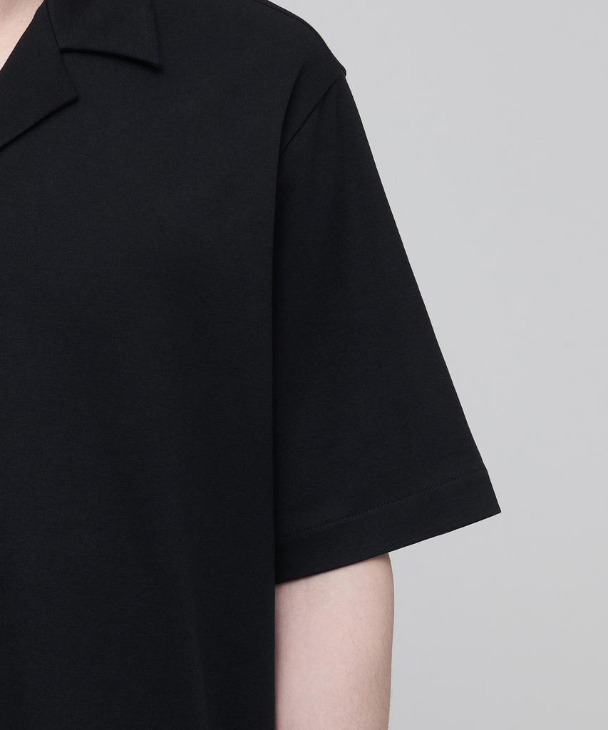 MUSINSA STANDARD Open Collar Polo Shirt [Black]