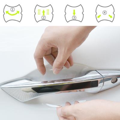 4Pcs Car Door Handle Protection Film Car Sticker For Volkswagen VW Golf 4 6 7 GTI Tiguan Passat B6 B7 CC Jetta MK5 MK6