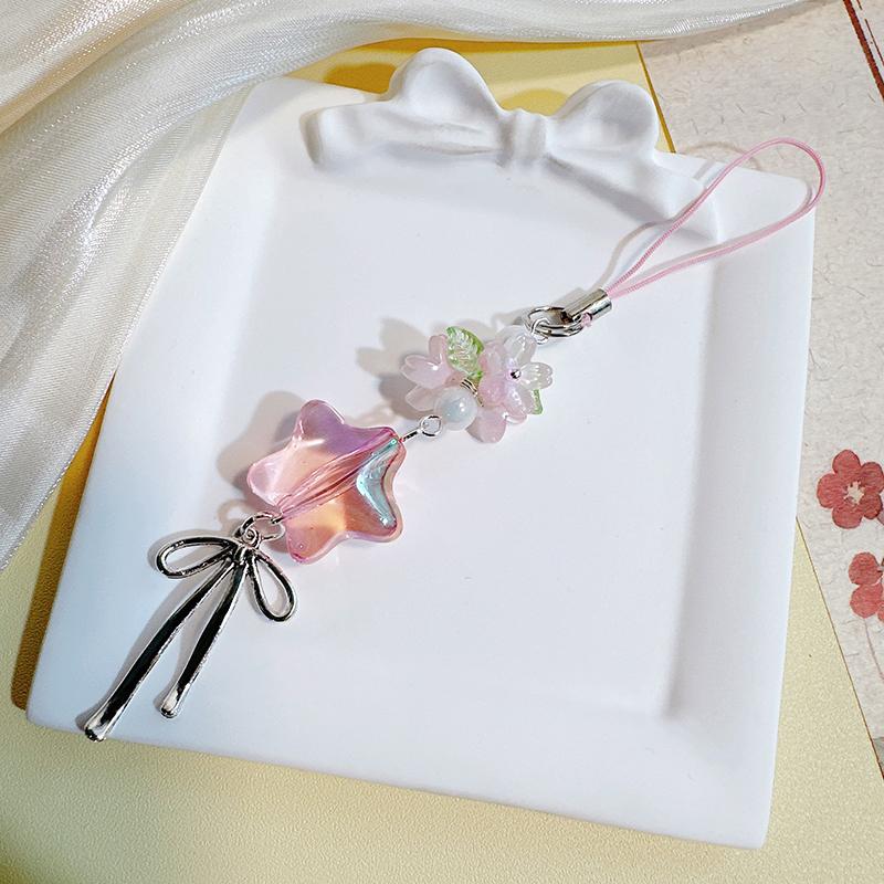 

Сакура Звезда Желание Девушка Сердце Цветная Пятиконечная Звезда Мобильный Телефон Ремешок Милый Guben Ccd Подвеска розовый