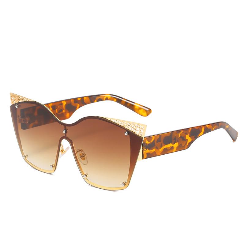 Lace Sunglasses, Personalized Cat'S Eye Large-Frame One-Piece Glasses, One-Piece Sunglasses For Women